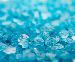 80838518 - background of blue bath salt close-up